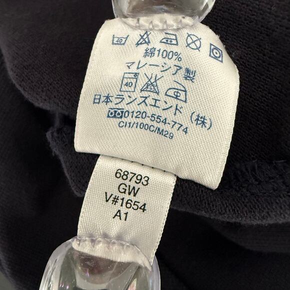 Land's End Men's Short Sleeve Cotton Polo Shirt Regular Fit Navy Blue - Picture 6 of 6